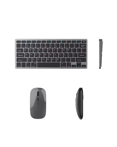 Bluetooth ve 2.4G Destekli Kablosuz Klavye Mouse Seti Şarj Edilebilir