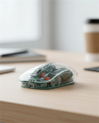 Bluetooth ve 2.4G USB Destekli Pilli Kablosuz Şeffaf Mouse