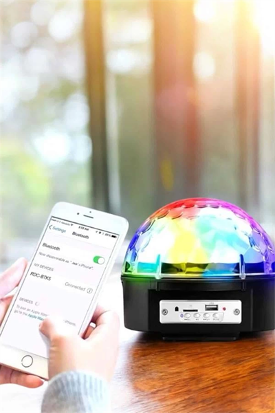 Bluetooth ve Uzaktan Kumandalı Çok Renkli Masaüstü Disko Topu