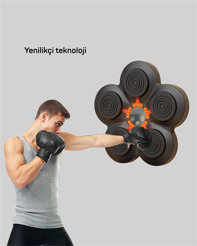 Bluetoothlu Akıllı Boks Antrenman Cihazı Işıklı Hedefli Kardiyo ve Fitness Aleti