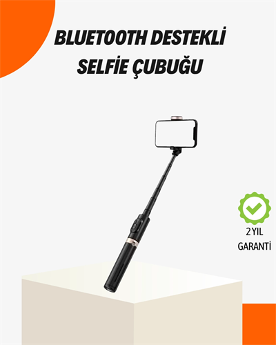 Bluetooth’lu Işıklı Selfie Çubuğu – Katlanabilir, 130 cm