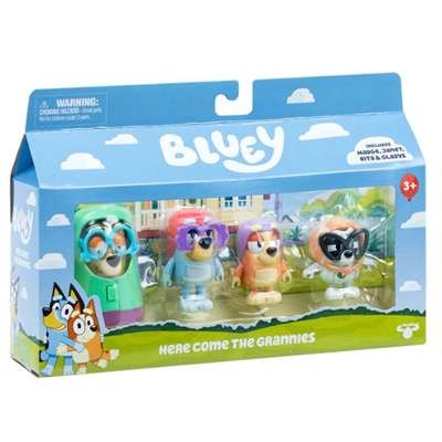 Bluey Here Come The Grannies Bluey 4lü Karakter Figür Seti