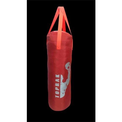 Boks Torbası Eldiven Ve Karabina Hediyeli İçi Dolu 60x22cm Kırmızı