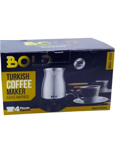 Bold Elektrikli Türk Kahve Pişirme Makinesi Inox Paslanmaz Çelik Cezve Bx40