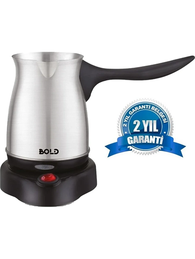 Bold Elektrikli Türk Kahve Pişirme Makinesi Inox Paslanmaz Çelik Cezve Bx40