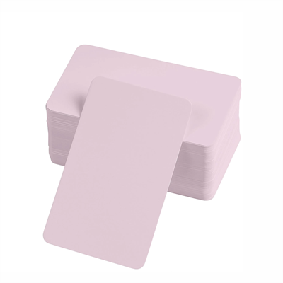 Boş Kelime Kartları 5x8 cm - 50 Adet Oval Kenarlı | Tabu & Not Kartları - Pembe