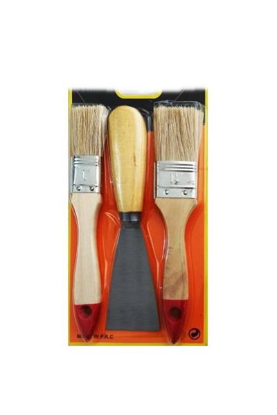 Boya Kestirme Fırça- Spatula Seti 3lü (3936)