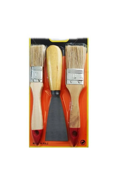 Boya Kestirme Fırça- Spatula Seti 3lü Bx40