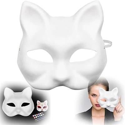 Boyanabilir Kedi Model Maske – Kendi Tasarımını Oluştur (3936)