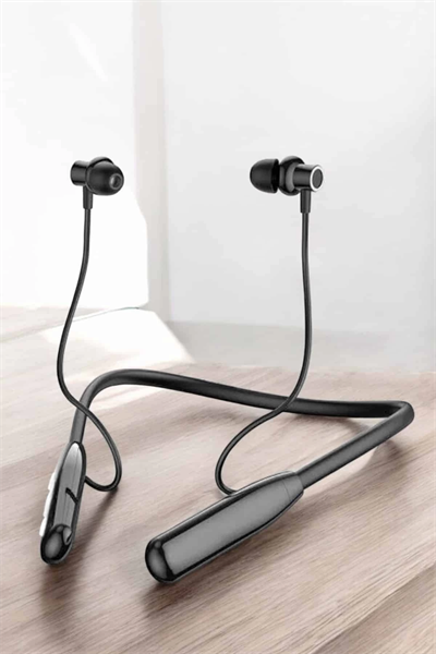 Boyun Askılı Bluetooth Kulaklık Uzun Şarj Süreli Dijital Göstergeli Kablolu