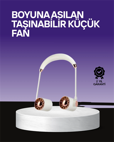 Boyun Askılı Katlanabilir Fan 1000 mAh USB Şarjlı Taşınabilir