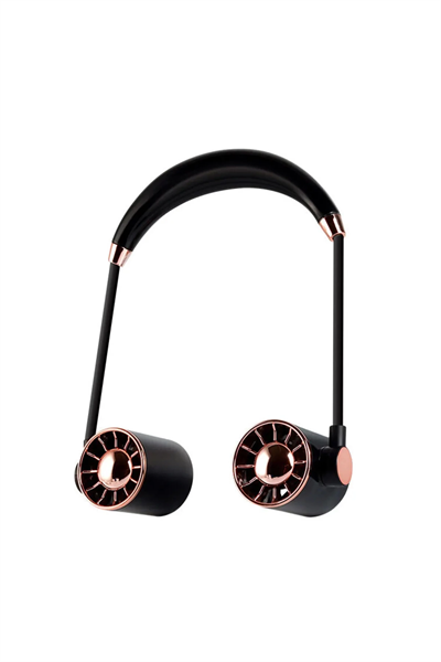 Boyunluk Fan Hava Soğutucu Vantilatör Boyuna Asmalı Şarjlı 3 Kademeli Mini Klima Siyah