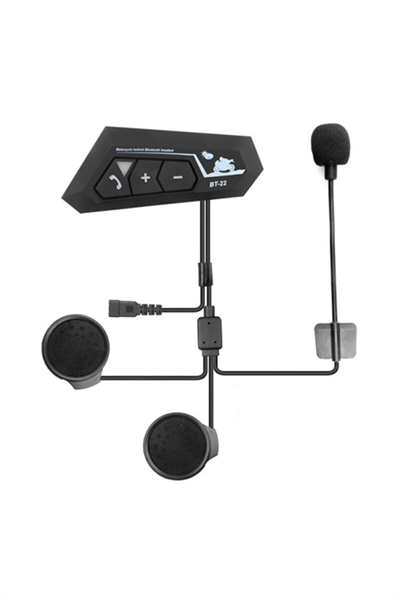 Bt22 Kask Kulaklık Bluetooth Motosiklet Kulaklık 5.0 Bluetooth Interkom Motorsiklet Kulaklık