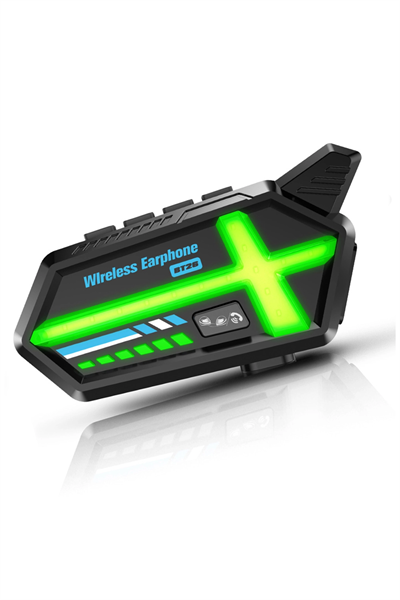 Bt26 Motosiklet Kask Kulaklık Bluetooth Rgb Işıklı 2 Eşleşme Özellikli 1000 Mah Intercom