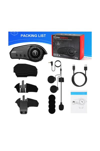 Bt35 Kask Kulaklık Bluetooth 5.0 Motosiklet Interkom Su Geçirmez Kablosuz Kulaklık