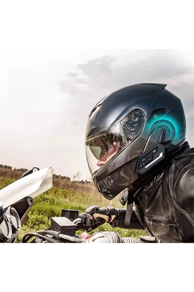 Bt62 Motosiklet Kask Kulaklığı Bluetooth Intercom 2 Intercom Bağlantılı