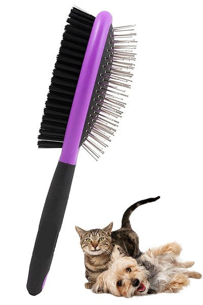 Buffer Çok Amaçlı Çift Taraflı Kolay Evcil Hayvan Kedi Köpek Temizleme Pet Fırçası