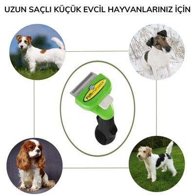 Buffer Kedi ve Köpekler İçin Uzun Tüylü Köpek Tarağı Tüy Toplayıcı tarak Small