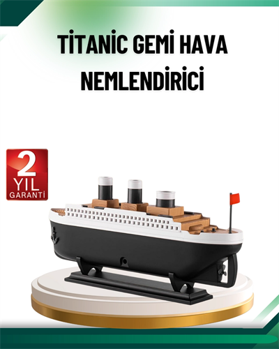 Buhar Efektli Titanik Gemi Oda Kokusu Difüzör LED Işıklı Nemlendirici