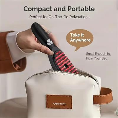 ​​Buharlı Titreşimli ve Kırmızı Mavi Işık Terapili Kafa ve Saç Bakım Tarağı (3936)