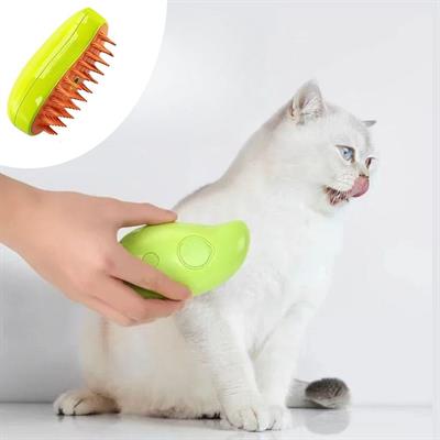 Buharlı Yumuşak Silikon Uçlu Kedi & Köpek Tüy Tarama Tarağı Yıkama Fırçası (3936)