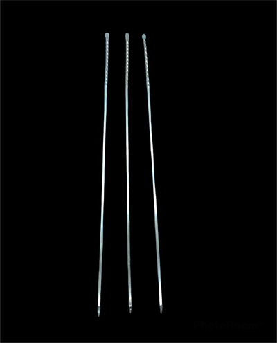 Burgulu Kuşbaşı Şişi - Metal - Kalın Kare - 50 cm