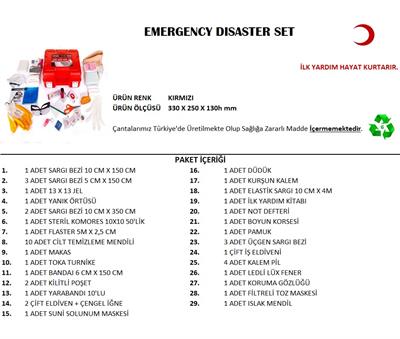 Büyük Boy Acil Afet Seti Deprem Yardım Seti (3936)
