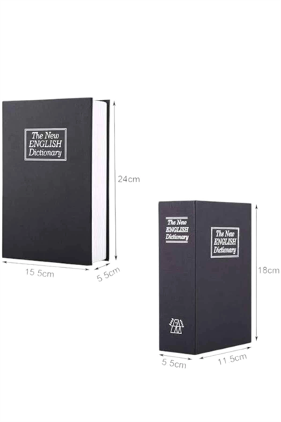 Büyük Boy Anahtarlı Kitap Görünümlü Gizli Kasa Çelik Kasa Altın Kasası