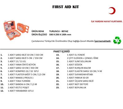 Büyük Boy İlk Yardım Seti First Aid Kit (3936)