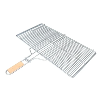 Büyük Boy Mangal Izgarası - 50x30 cm - Ahşap Saplı