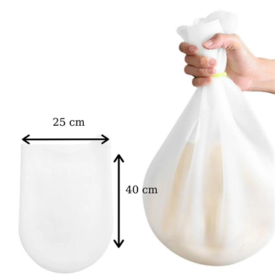 Büyük Hamur Torbası Silikon Şeffaf Hamur Yoğurma Torbası Ekmek Makarna Mantı Hamuru Kolay Yoğurma Bx40