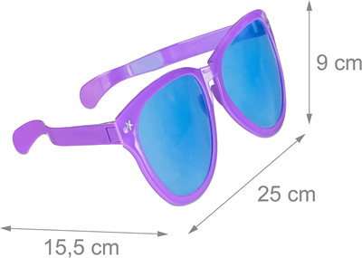 Büyük Parti Gözlüğü Rengarenk 12 Adet 27x9 cm