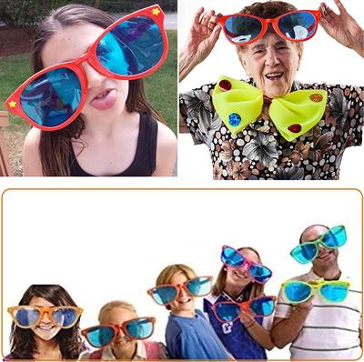 Büyük Parti Gözlüğü Rengarenk 12 Adet 27x9 cm (3936)