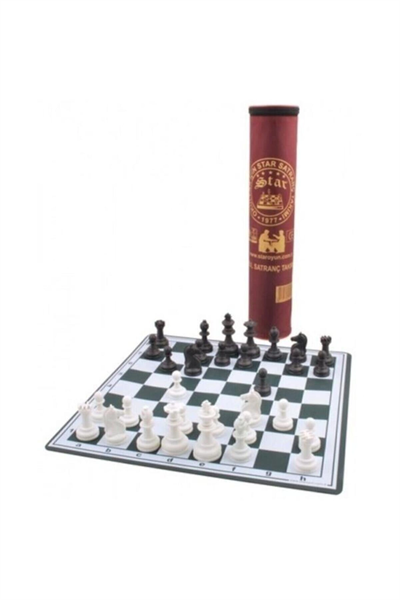Büyük boy çantalı rulo satranç seti 45x45cm muhafazalı taş ve tahta ile - Hobi & Eğlence
