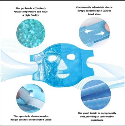 Buz Jel Toplar Termojel Yüz Maskesi, Soğuk Ve Sıcak Terapi Yüz Maskesi