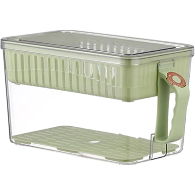 Buzdolabı Saklama Kabı - Süzgeçli Organizer - Vakum Mühürlü Kapak
