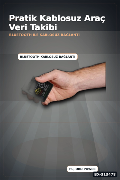 Bx40 OBD2 Bluetooth Araç Arıza Tespit Cihazı, Check Engine Sıfırlama, Scanner 1 Adet BX-313478