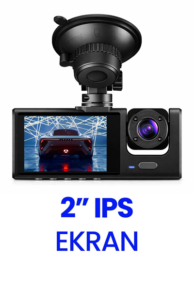 C309 Tipi 3 Kameralı LCD Ekran Araç Kamerası Hareket Sensörlü Gece Görüşlü G Sensörlü