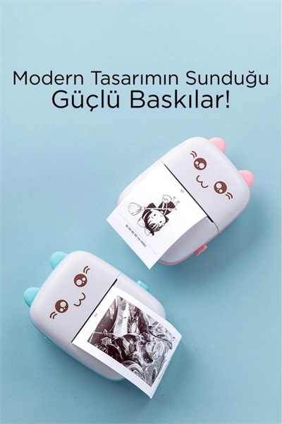 C9 Pembe Mini Yazıcı Taşınabilir Termal Yazıcı Kablosuz Bağlantı AP Kontrol Cep Yazıcısı