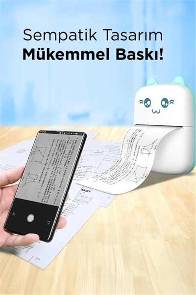 C9 Pembe Mini Yazıcı Taşınabilir Termal Yazıcı Kablosuz Bağlantı AP Kontrol Cep Yazıcısı