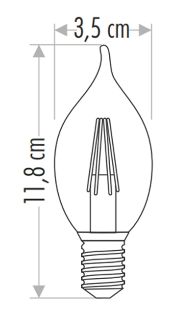 CATA CT 4062 4W Led Flament Ampul 3200K Günışığı E14 Duy