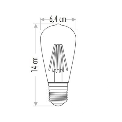 CATA CT 4284 Rustik 6W Led Ampul Amber 2700K E27 Duy