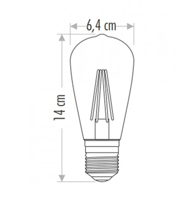 CATA CT 4353 8W Rustik Led Ampul 6400K Beyaz Işık E27 Duy