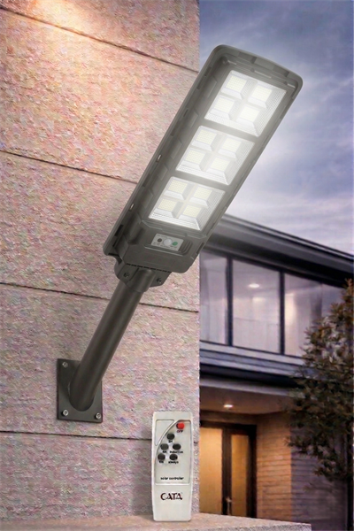CATA CT 4642 300W Güneş Enerjili Solar Sokak Armatürü 6400K Beyaz Işık