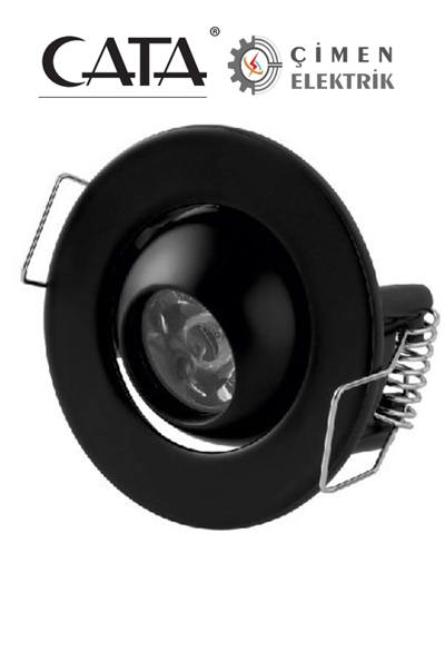 CATA CT 5268 1.5W Siyah Kasa Led Spot 3200K Gün Işığı