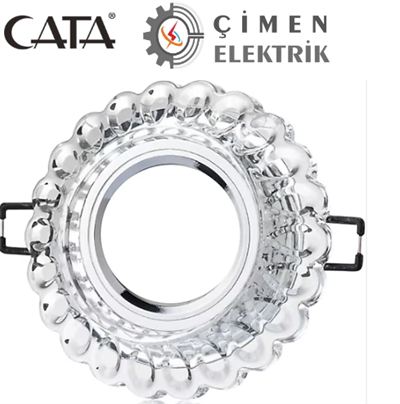 CATA CT 6594 Sümbül Cam Spot Kasası Led Çerçeveli Günışığı - Priz ve Anahtar İçin Uyumlu Çerçeve