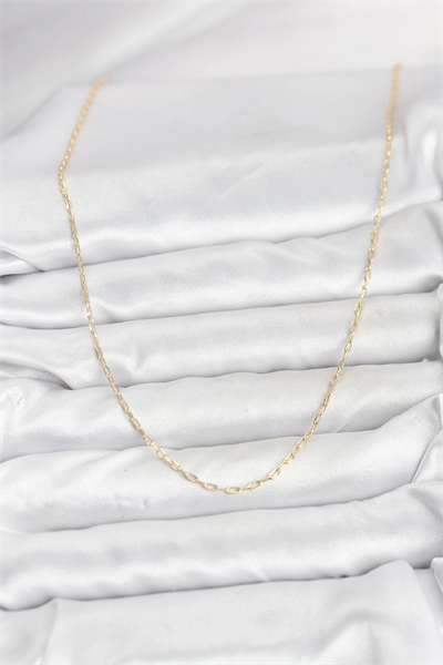 CM 14K Gold Renk Ataç Zincir Model 60 cm Kadın Kolye