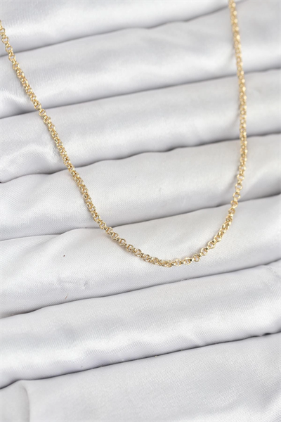 CM 14K Gold Renk Halka Model 60 cm Kadın Kolye