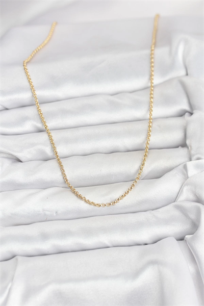 CM 14K Gold Renk Halka Model 60 cm Kadın Kolye