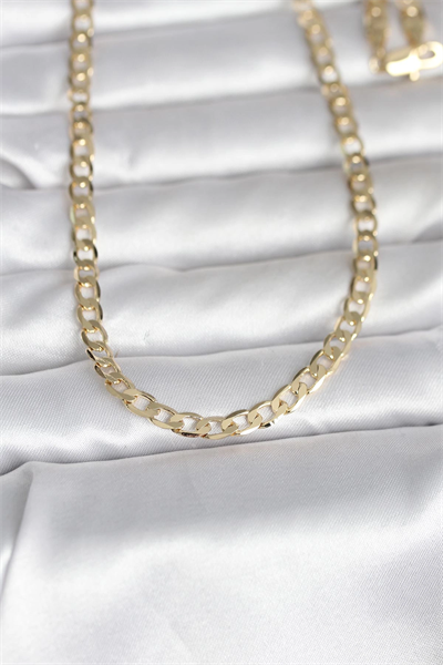 CM 14K Gold Renk Kalın Zincir Model 60 cm Kadın Kolye